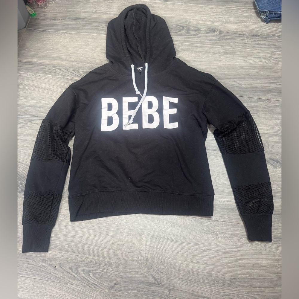 Bebe Black Hoodie Sweater for Women